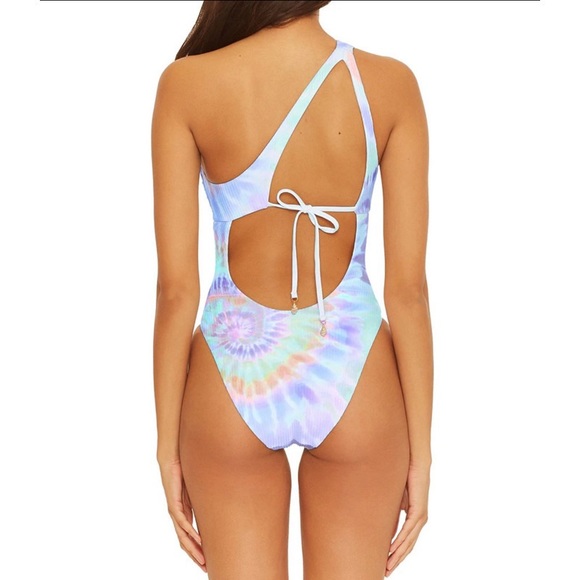 NWT Isabella Rose Joni Asymmetrical Tie Dye Swimsuit Sz Small - Picture 4 of 5